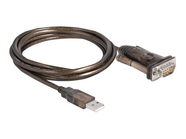 Delock Kabel USB / seriell - USB (M) zu DB-9 (M) - 1.5 m - Daumenschrauben - Sch