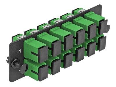 Delock Glasfaser-Adapterplatine - SC/APC SM x 12 - Schwarz - grün