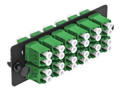 Delock Glasfaser-Adapterplatine - LC/APC Duplex SM X 12 - Schwarz - grün