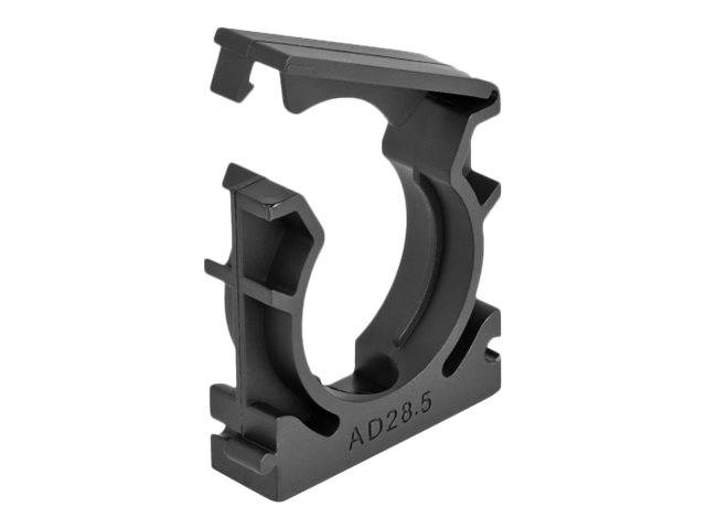 Delock Kabelhalter - with locking clip, 28.5 mm - Schwarz (Packung mit 4) - 28.5