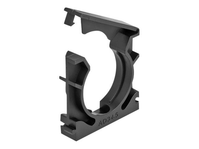 Delock Kabelhalter - with locking clip, 34.5 mm - Schwarz (Packung mit 4) - 34.5