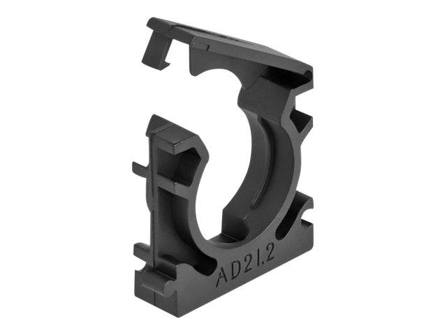 Delock Kabelhalter - with locking clip, 21.2 mm - Schwarz (Packung mit 4) - 21.2