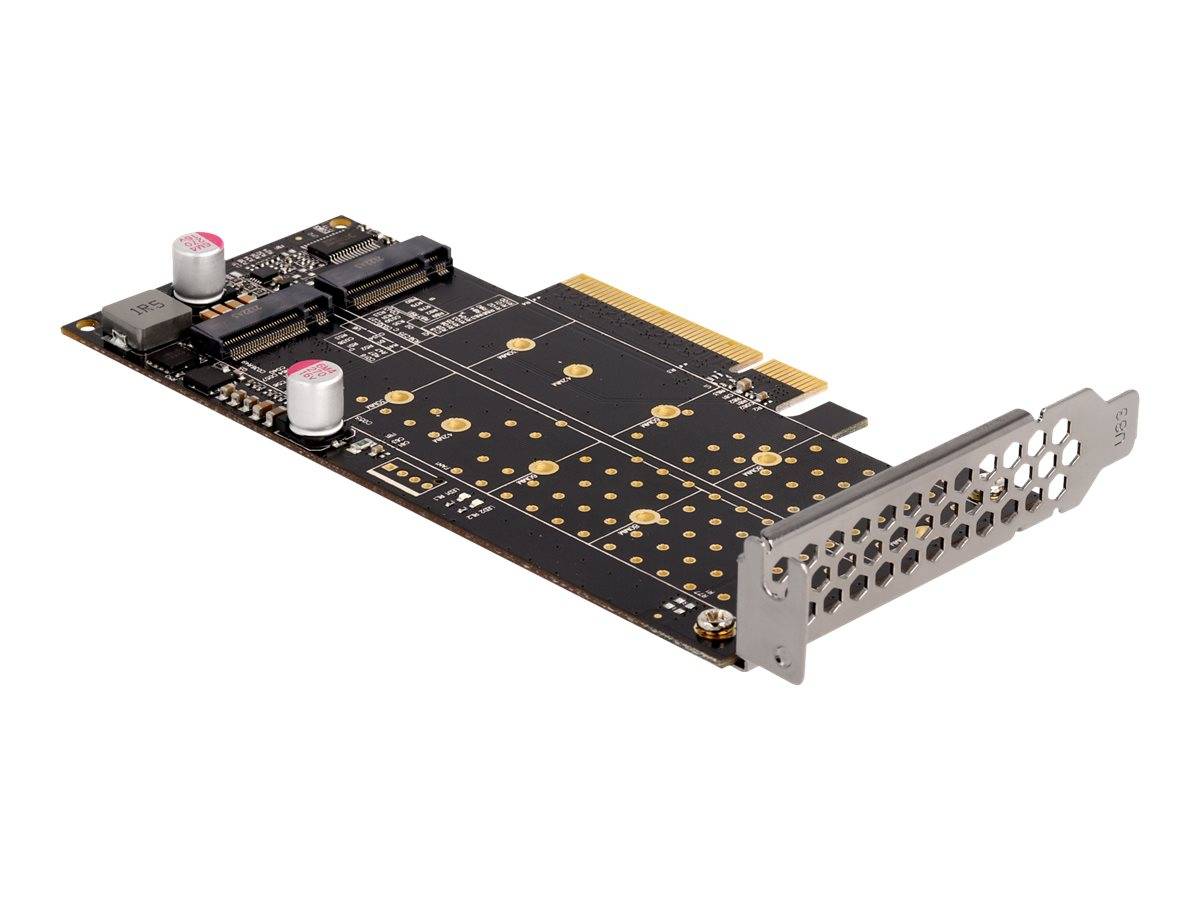 Delock PCI Express x8 Card to 2 x internal NVMe M.2 Key M - Bifurcation - Speich