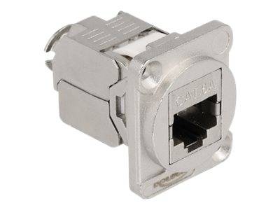 Delock D-Type - Netzwerk-Unterputzdose - RJ 45 - 1 Netzwerkdose - Schwarz
