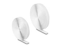 Delock Kabelhalter - selbstklebend - 10 m - weiß