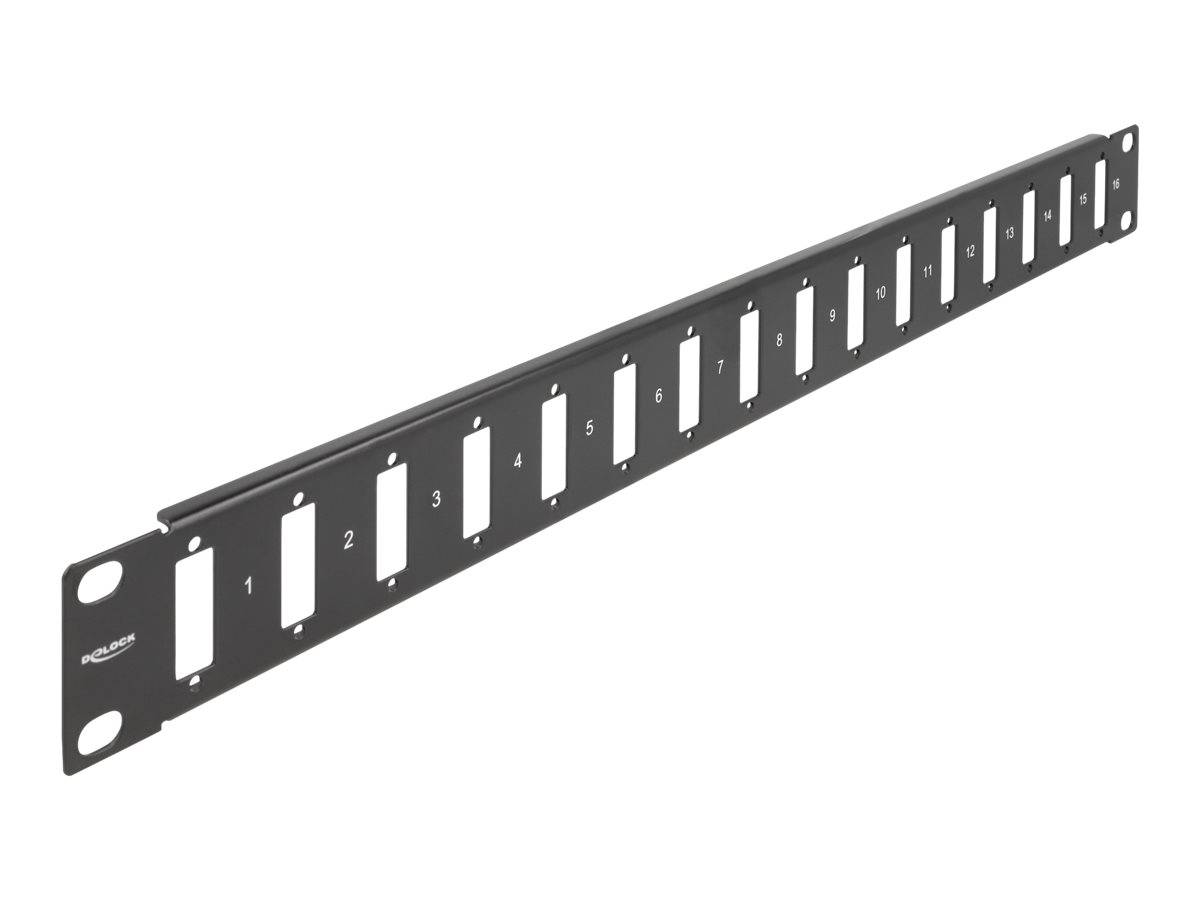 Delock Patchpanel (Blindblech) - mit Schraubverbindung - Rack montierbar - Schwa