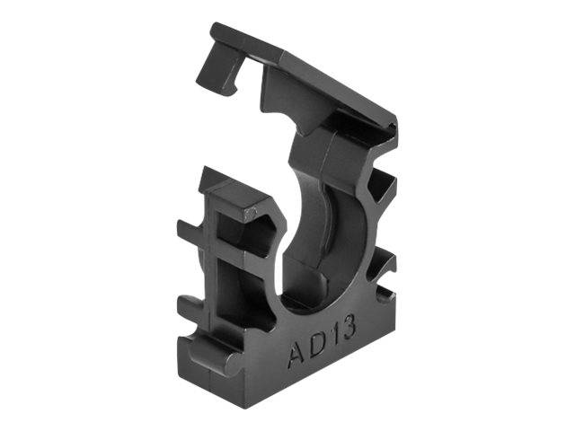 Delock Kabelhalter - with locking clip, 13 mm - Schwarz (Packung mit 8) - 13 mm