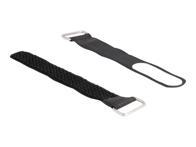 Delock Kabelbinder - loop and label tap - 12.7 cm - Schwarz (Packung mit 5) - 5