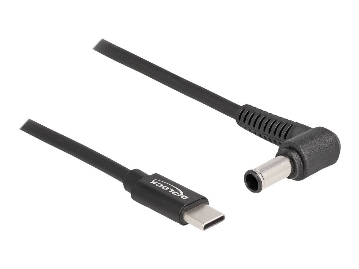 Delock Stromkabel - USB-C (M) zu Gleichstromstecker 6,0 x 4,3 mm (M) - gewinkelt