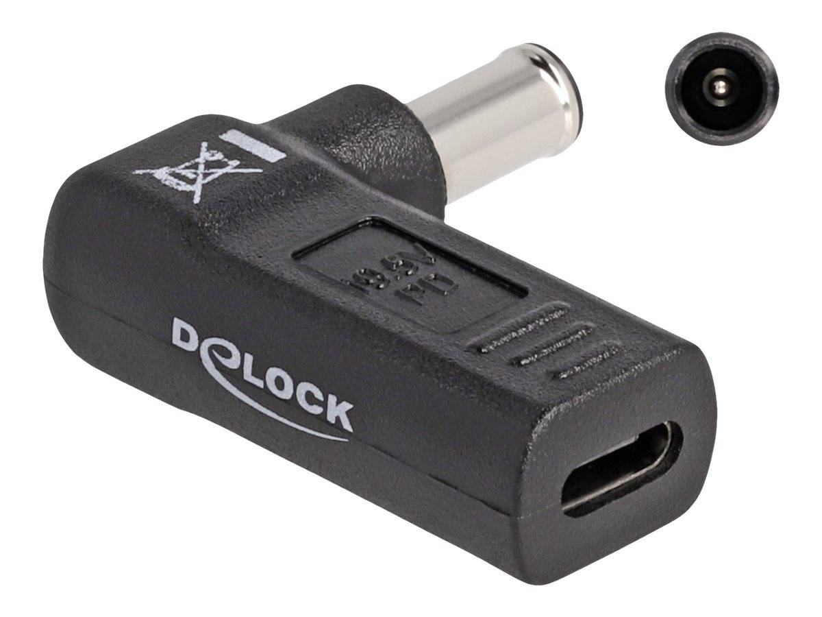 Delock Netzteil - USB-C (W) zu Gleichstromstecker 6,0 x 4,3 mm (M) - 19.5 V - 3