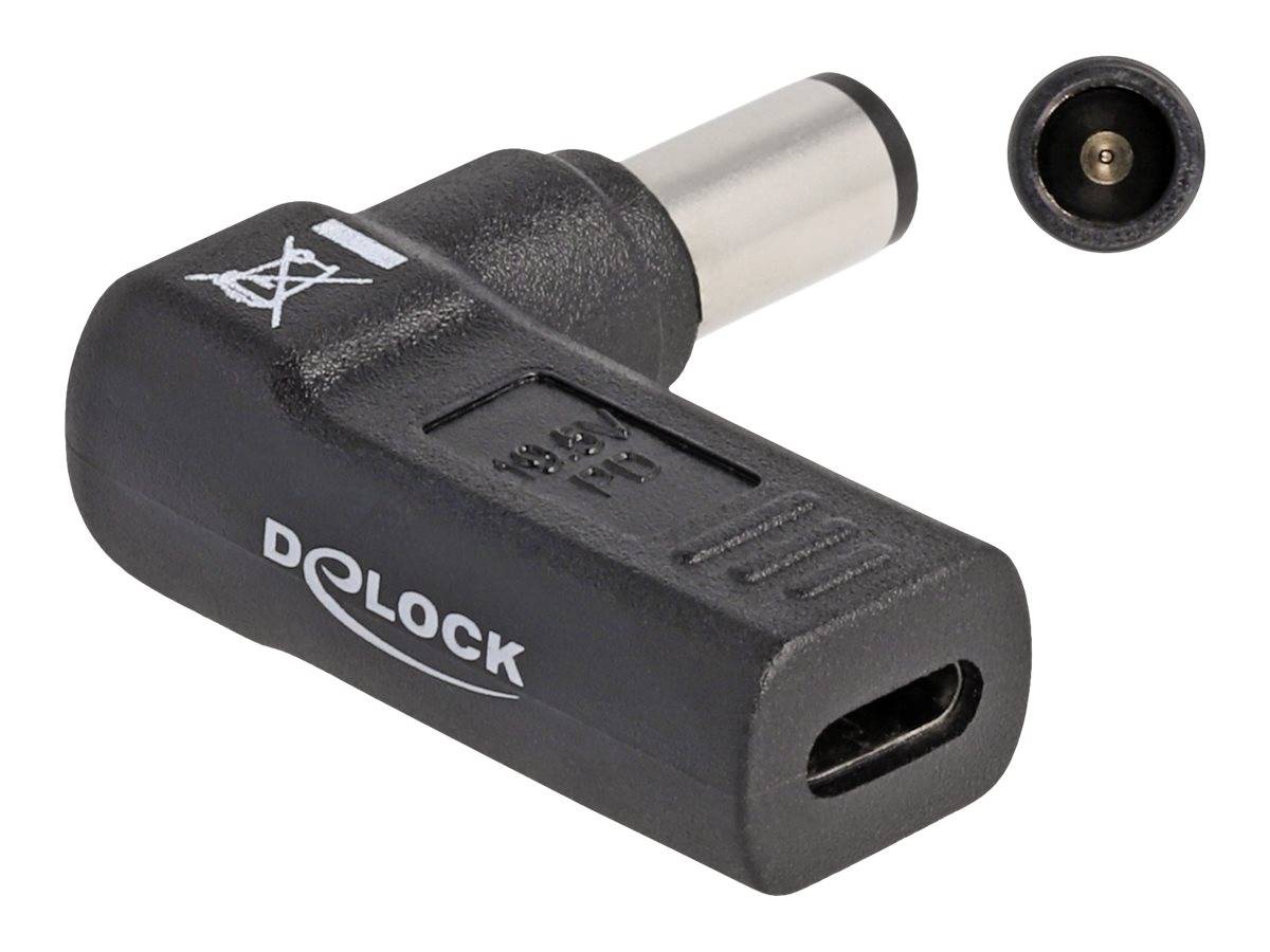 Delock Netzteil - USB-C (W) zu Gleichstromstecker 7,4 x 5 mm (M) - 19.5 V - 3 A
