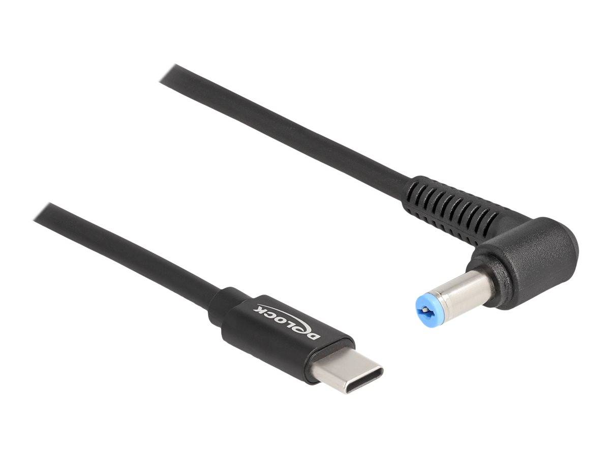Delock Stromkabel - USB-C (M) zu Gleichstromstecker 5,5 x 1,7 mm (M) - gewinkelt