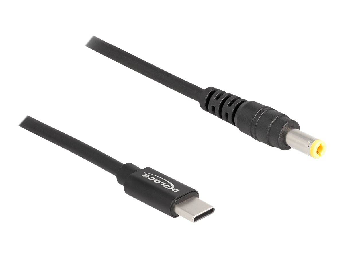Delock Stromkabel - USB-C (M) zu Gleichstromstecker 5,5 x 2,5 mm (M) - 20 V - 3