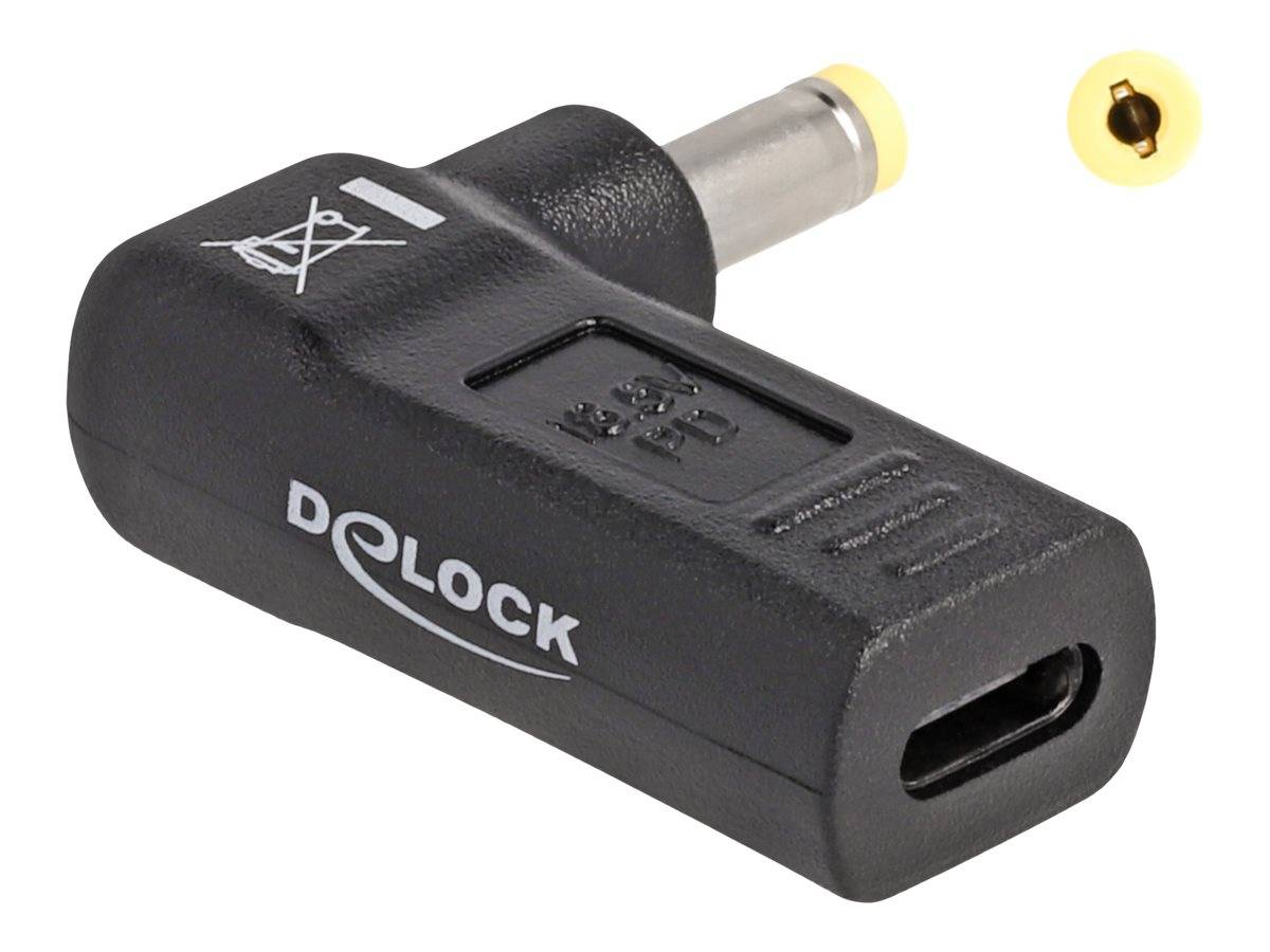 Delock Netzteil - USB-C (W) zu Gleichstromstecker 4,8 x 1,7 mm (M) - 18.5 V - 3