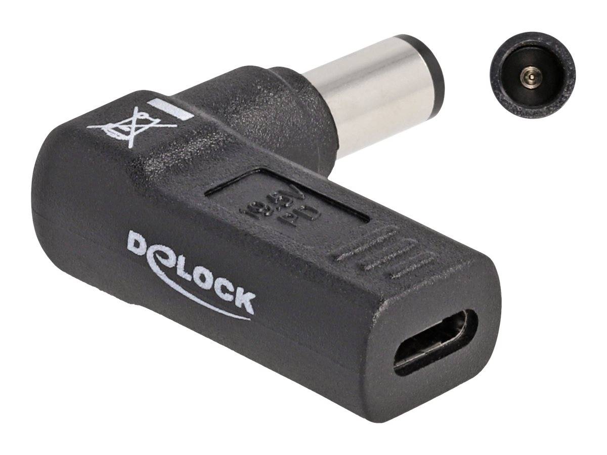 Delock Netzteil - USB-C (W) zu Gleichstromstecker 7,4 x 5 mm (M) - 19.5 V - 3 A