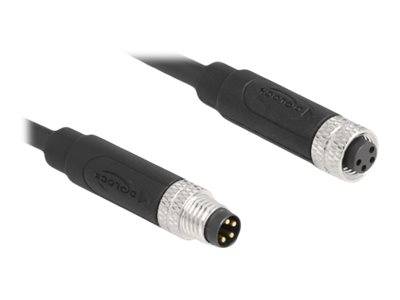 Delock Patch-Kabel - 4-poliger M8 (M) zu 4-poliger M8 (W) - 2 m - 5 mm - STP - I