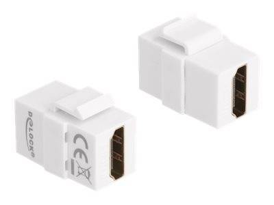 Delock Keystone module - HDMI Kupplung - HDMI weiblich zu HDMI weiblich - weiß -