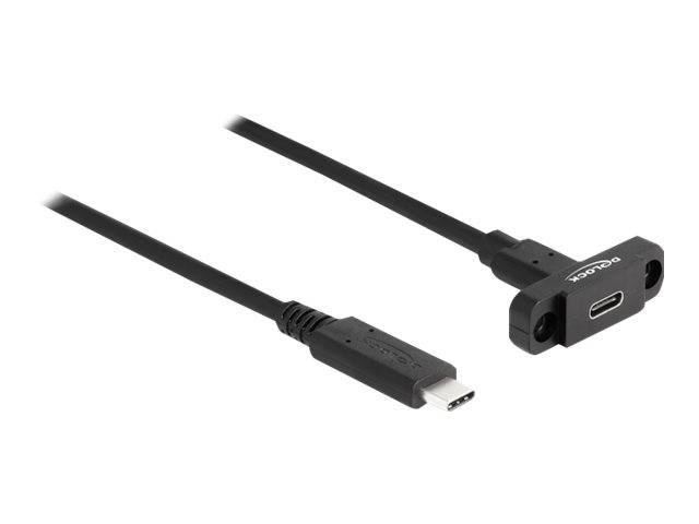 Delock USB-Verlängerungskabel - 24 pin USB-C (M) - zu 24 pin USB-C (W) Paneel mo