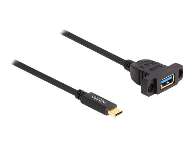 Delock USB-Kabel - USB Typ A (W) zu 24 pin USB-C (M) - USB 3.2 Gen 2 - 3 A - 1 m