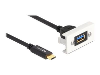 Delock USB-Kabel - USB (W) zu 24 pin USB-C (M) - USB 3.2 Gen 2 - 3 A - 1 m - wei