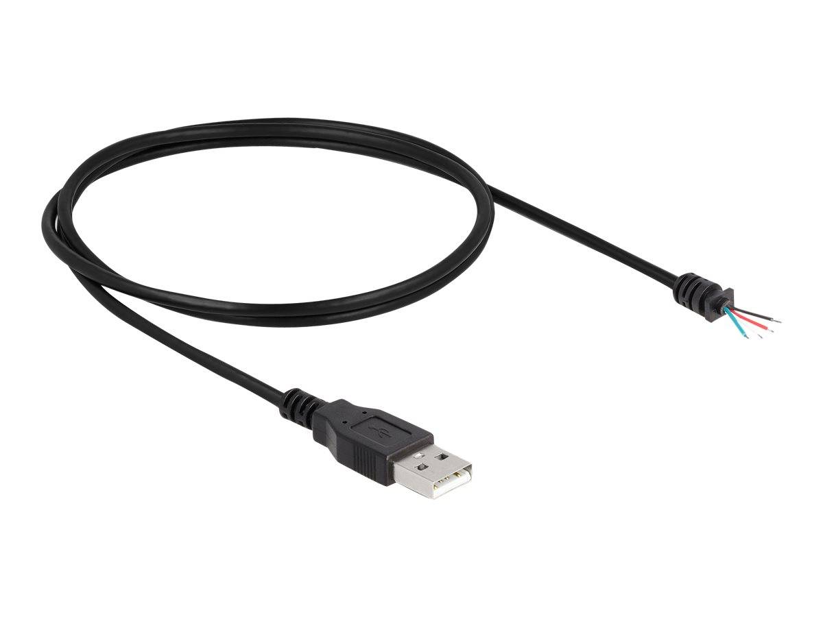 Delock USB-Kabel - USB (M) zu ohne Stecker - USB 2.0 - 1 m - Schwarz