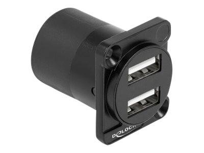 Delock D-Type - USB-Steckdosenmechanismus - USB 2.0 - USB - 2 USB-Anschlüsse - S