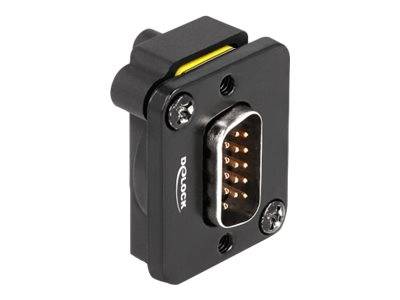 Delock D-Type - VGA-Anschlussdose - VGA - 1 Videoanschluss - Schwarz