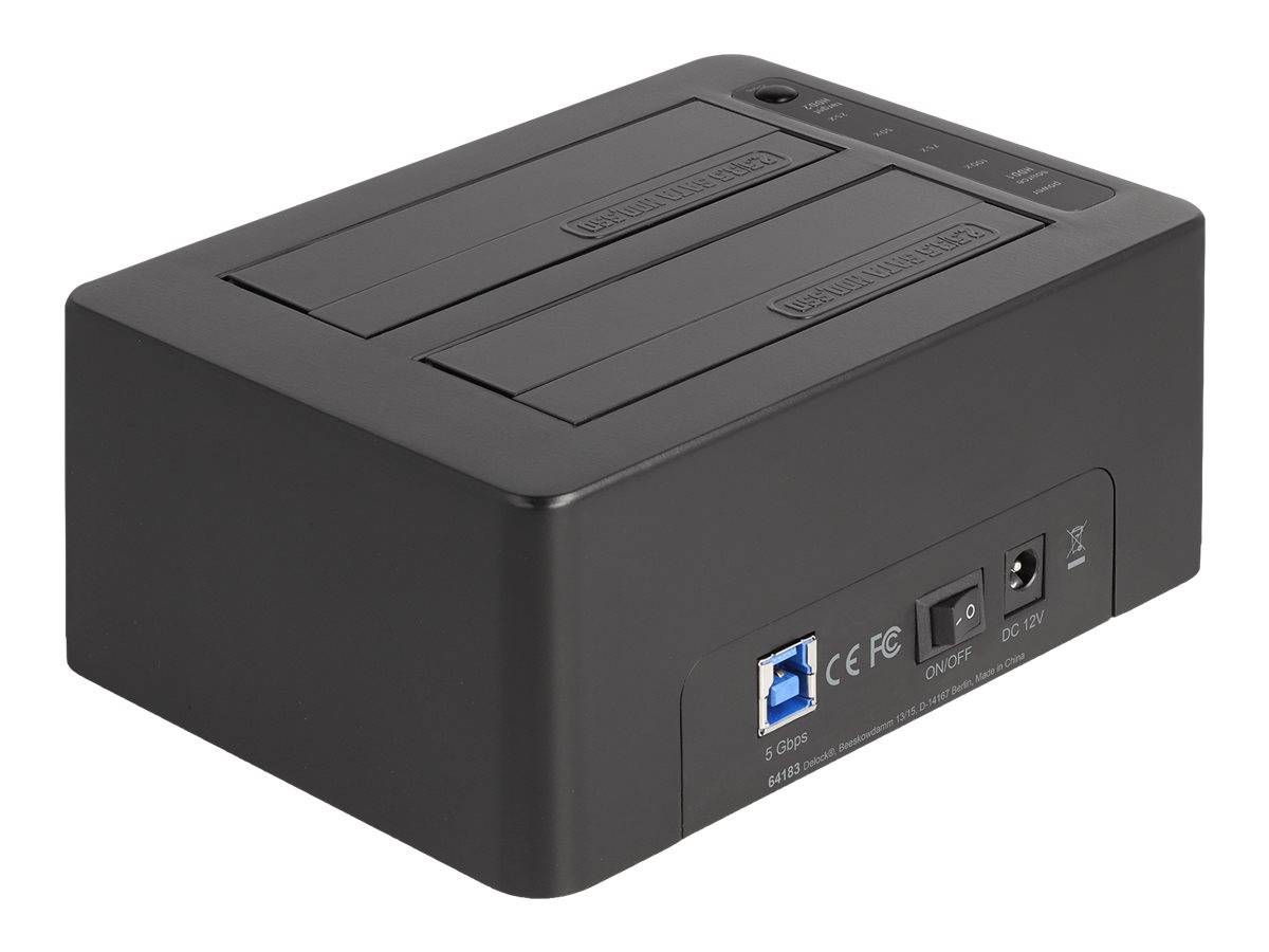 Delock HDD / SSD Dockingstation Schächte: 2 - 2,5" / 3,5" gemeinsam genutzt (6,4