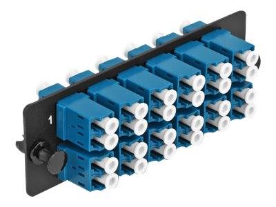Delock Glasfaser-Adapterplatine - LC/UPC Duplex SM X 12 - Schwarz - Blau