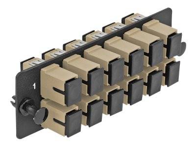 Delock Glasfaser-Adapterplatine - SC MM X 12 - Schwarz - beige