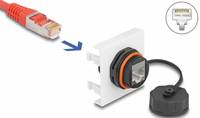 Delock Easy 45 - Einrastmodul - 45 x 45 mm, Cat 6A - RJ 45 - Schwarz