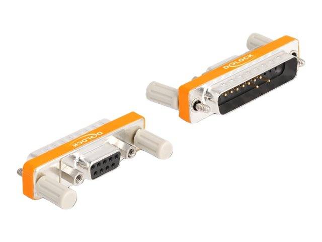 Delock Serieller Adapter - DB-9 (M) mit Muttern zu DB-25 (M) - schraubbar - silb