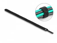 Delock Hook & loop tie - 25 cm - Schwarz (Packung mit 10) - Klett-Kabelbinder L