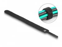 Delock Klettverschluss - 15 cm - Schwarz (Packung mit 10) - Klett-Kabelbinder L