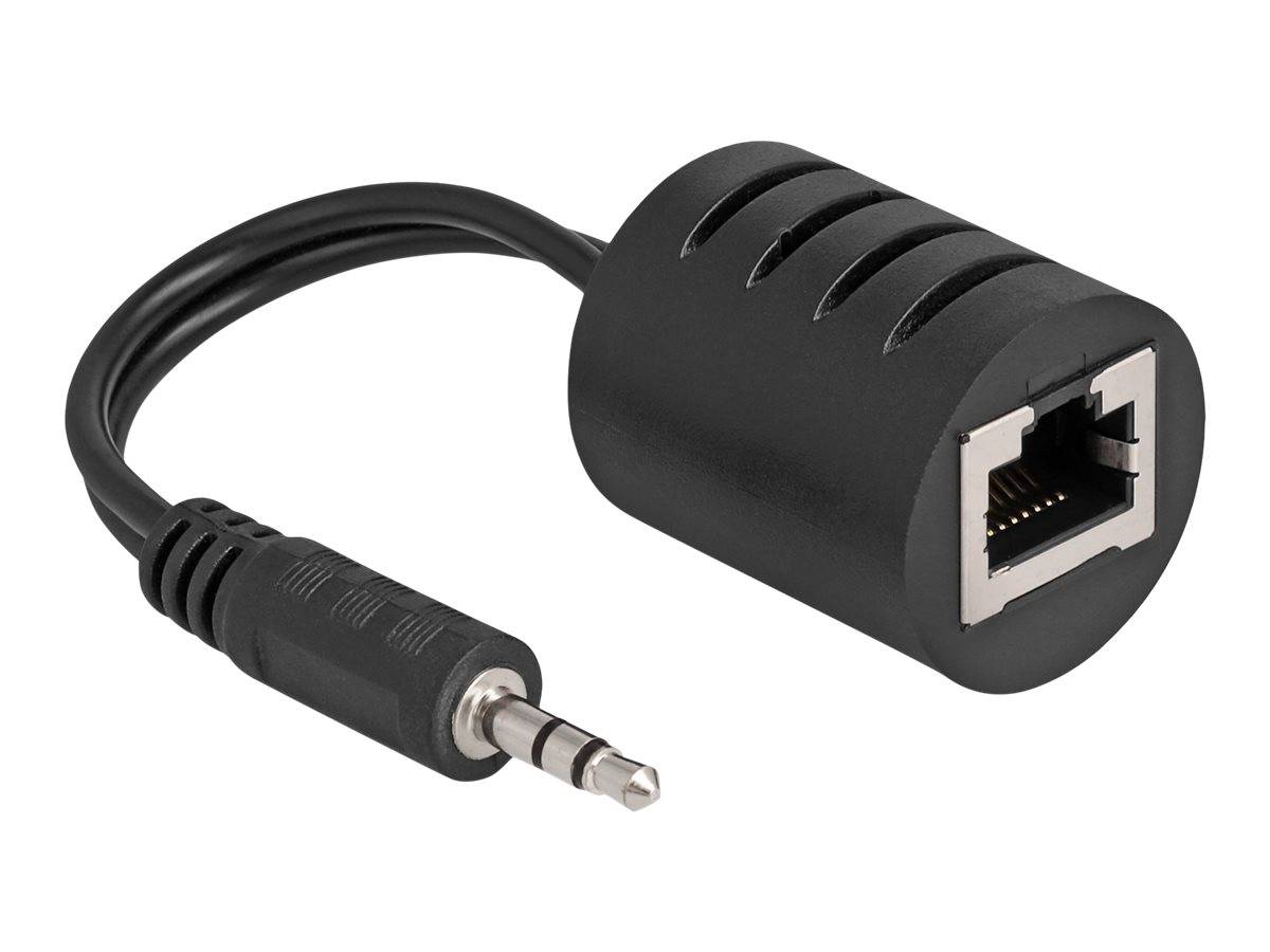 Delock Audio-Adapter - RJ-45 weiblich zu Mini-Stecker männlich - Schwarz (Packun