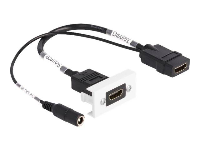 Delock Easy 45 - Einrastmodul - with DC feed 2.1 x 5.5 mm and pigtail,22.5 x 45