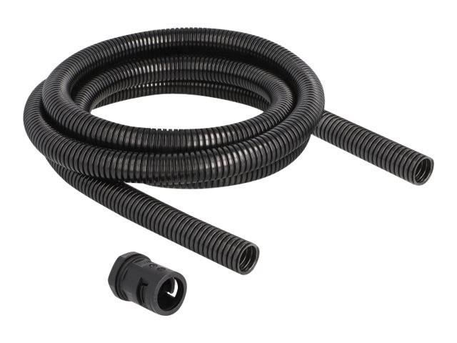 Delock Wellrohr - 18.5 mm - 2 m - Schwarz - 2 m x 18.5 mm - PG13.5 - schwarz