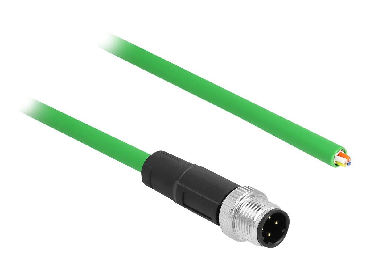 Delock Patch-Kabel - 4-polig M12-D (M) zu ohne Stecker - 5 m - 6.5 mm - SF/UTP -