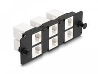 Delock Patch-Panel-Adapter - Rack montierbar - CAT 6a - RJ-45 - Schwarz, weiß -