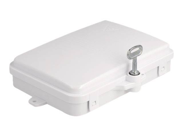 Delock Glasfaser-Verteilerbox - IP65, waterproof, lockable - geeignet für Wandmo