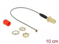 Delock Antennenkabel - SMA Gefäß zu MHF/U.FL Stecker - 10 cm - Koax - Grau