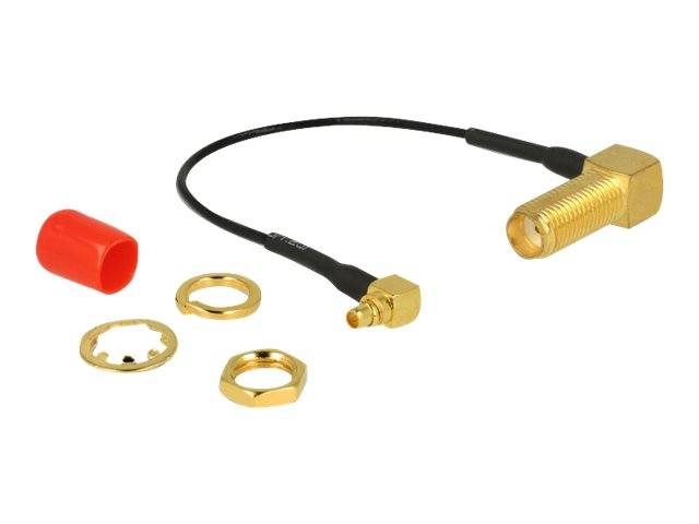 Delock Antennenkabel - SMA (M) gewinkelt zu MMCX (M) - gewinkelt - 10 cm - Koax