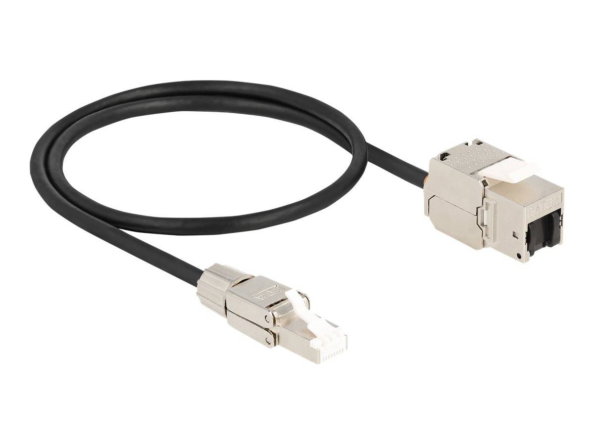Delock Netzwerkverlängerungskabel - RJ-45 (W) - zu RJ-45 (M) - 50 cm - S/FTP - C