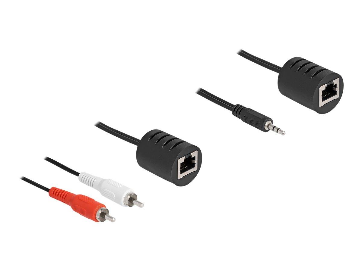 Delock Audio-Adapter-Kit - Schwarz - 28 AWG - RJ45 Buchse - 3,5 mm 3 Pin Klinken