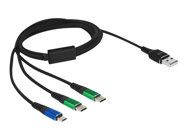 Delock USB-Kabel - USB (nur Strom) (M) zu Mikro-USB Typ B (nur Strom) - USB-C (n