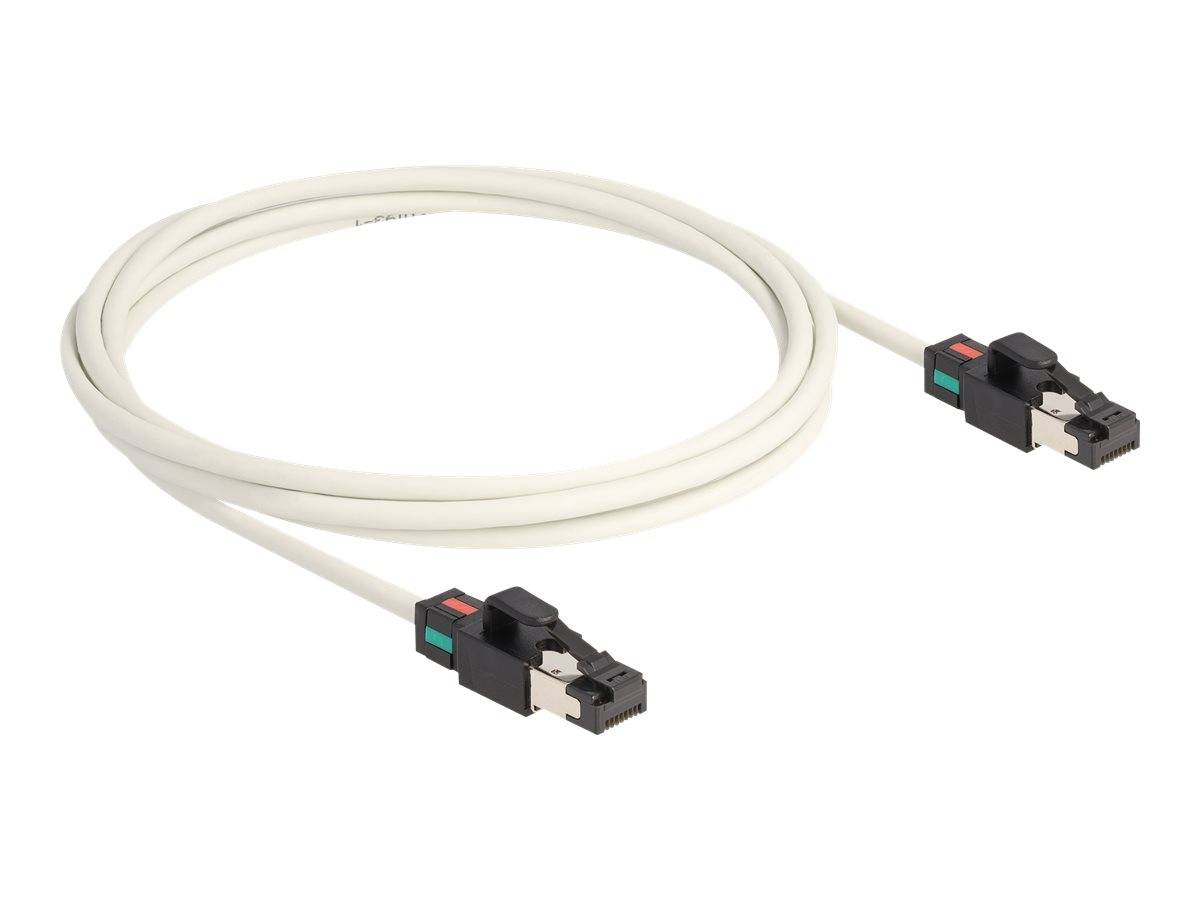 Delock Patch-Kabel - RJ-45 (M) zu RJ-45 (M) - 2 m - 5 mm - S/FTP - CAT 6a - halo