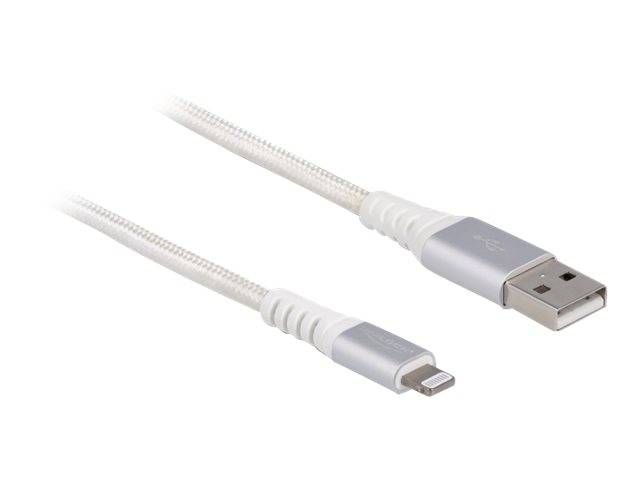 Delock Lightning-Kabel - USB männlich zu Lightning männlich - 3 m - weiß - rund