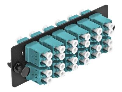 Delock Glasfaser-Adapterplatine - LC Duplex MM X 12 - Schwarz - Aquamarin