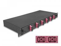 Delock Glasfaserkabelkiste - OM4, assembled - Vorderseite - Rack montierbar - SC