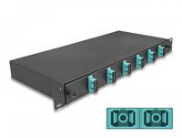 Delock Glasfaserkabelkiste - OM3, assembled - Vorderseite - Rack montierbar - SC